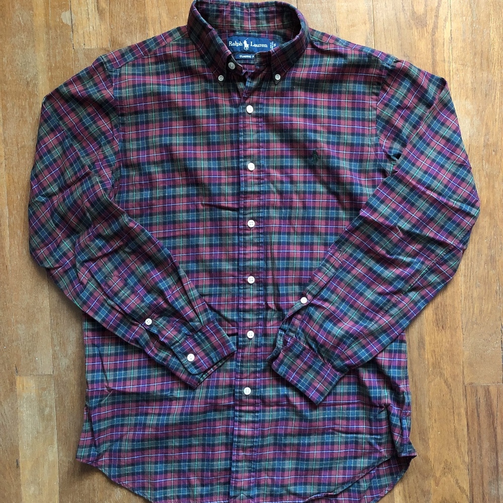 Polo by Ralph Lauren Plaid Button Down Shirt Sz. S